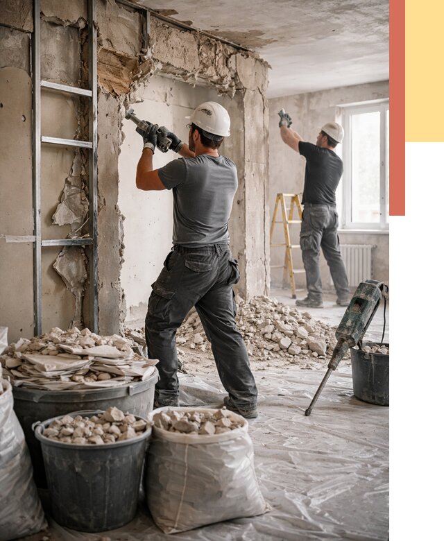 Демонтажные работы в Великом Новгороде от 2762 руб. — услуги и цена под ключ | ОТДЕЛОЧНИК-Влк