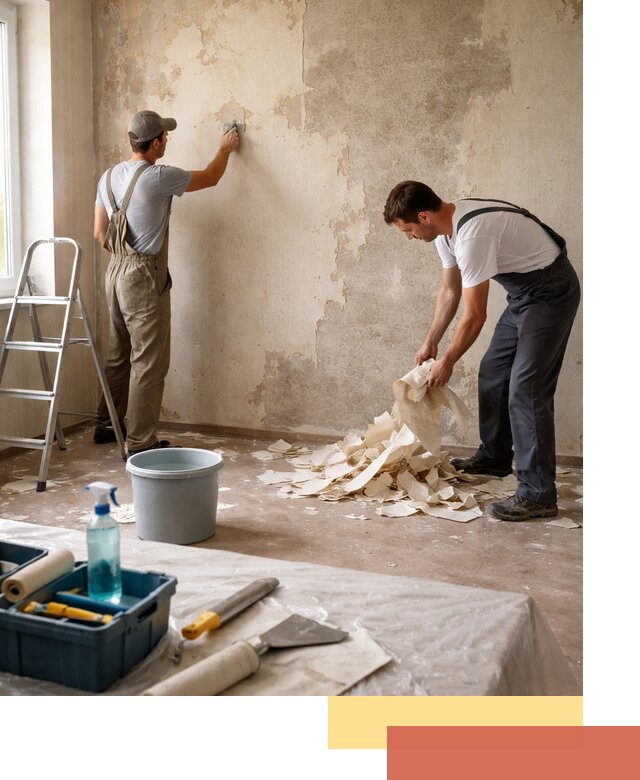 Снятие старых обоев в Великом Новгороде быстро и качественно