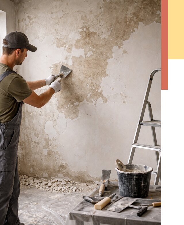 Снятие старой шпаклевки в Великом Новгороде от 1893 руб. — быстро и недорого | ОТДЕЛОЧНИК-Влк