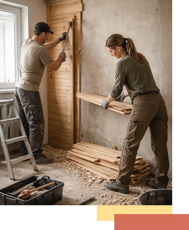 Демонтаж вагонки со стен в Великом Новгороде — профессиональный демонтаж