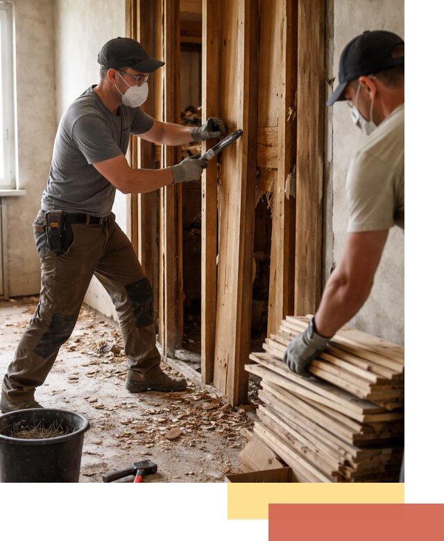 Демонтаж деревянных перегородок в Великом Новгороде быстро и аккуратно