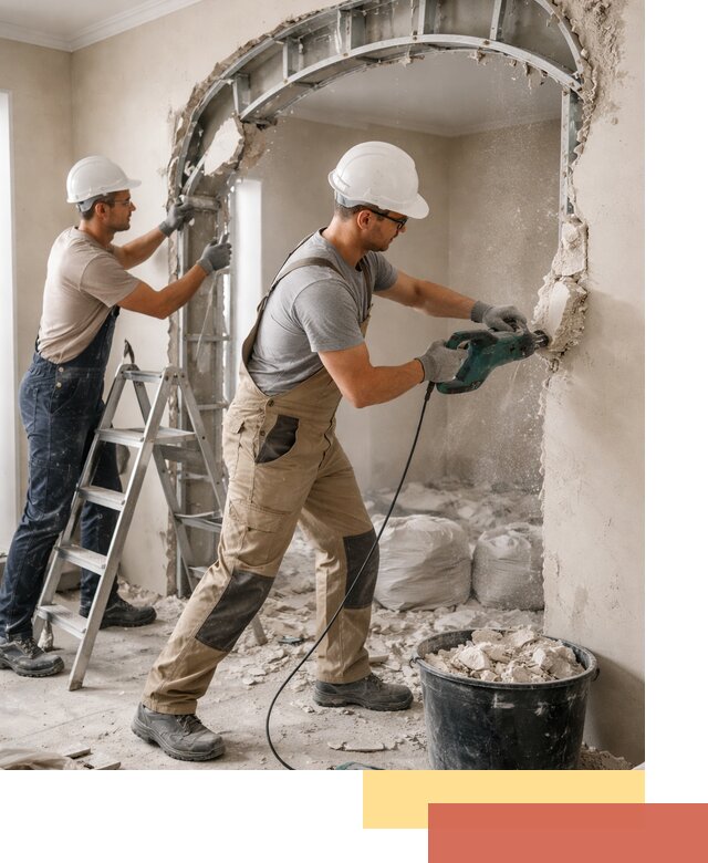 Демонтаж гипсокартонной арки в Великом Новгороде быстро и аккуратно