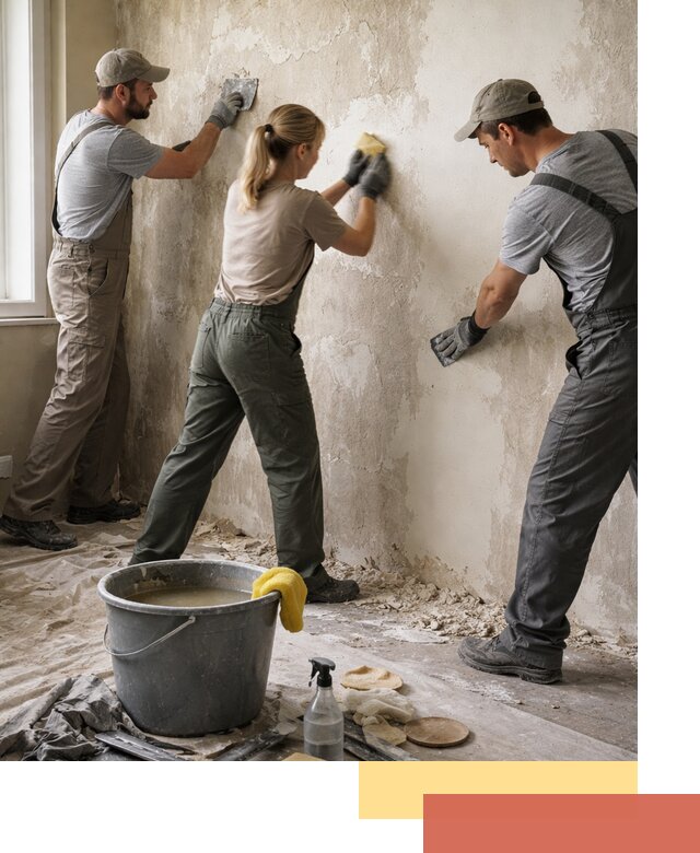 Очистка стен от клея и грунтовки в Великом Новгороде качественно и быстро