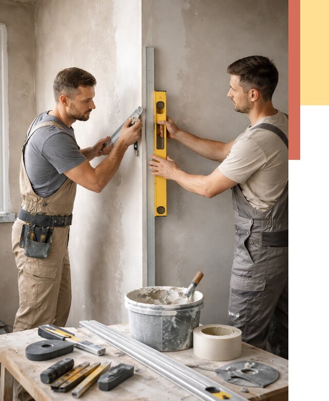 Выведение углов стен в Великом Новгороде от 1893 руб. быстро и недорого | ОТДЕЛОЧНИК-Влк