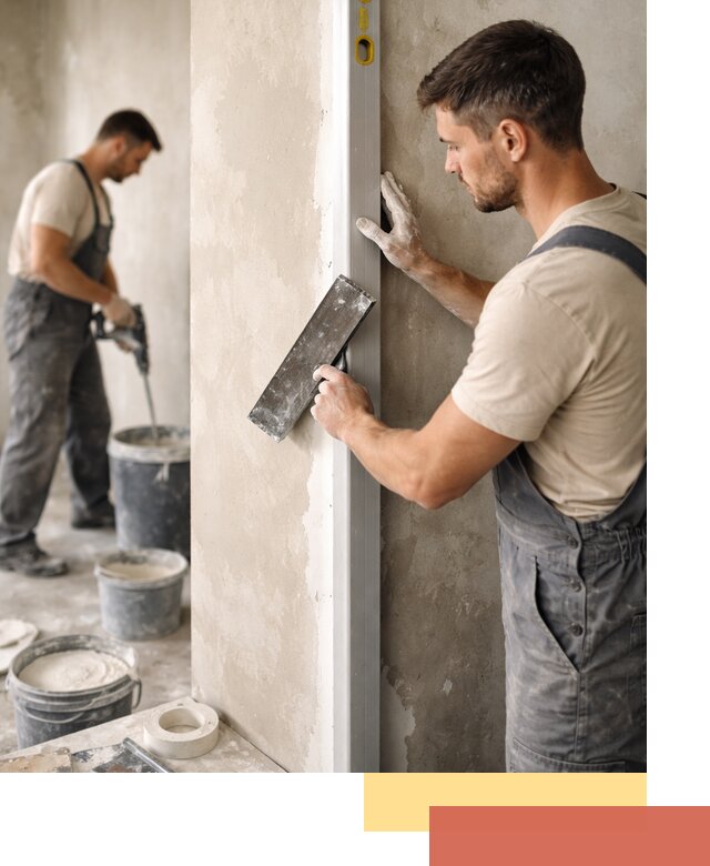 Выведение углов стен в Великом Новгороде: монтаж и оштукатуривание