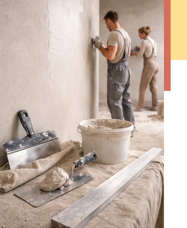 Штукатурка стен гипсовая в Великом Новгороде от 4604 руб/м2 — быстро и недорого | ОТДЕЛОЧНИК-Влк