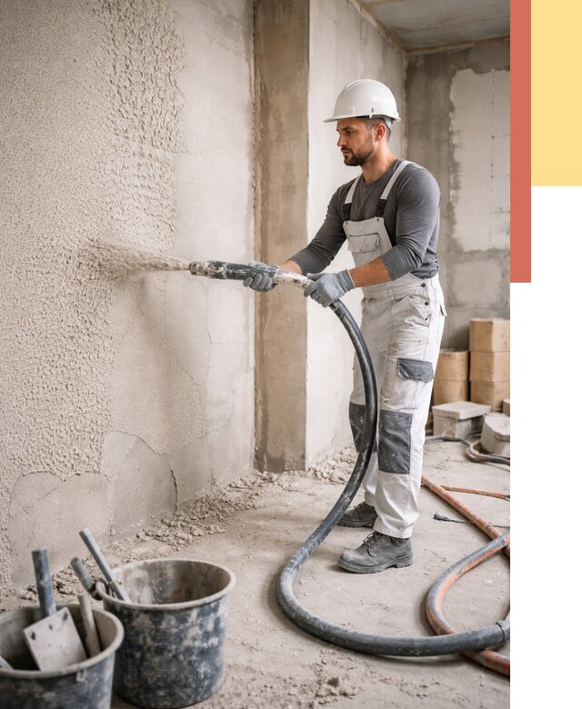 Машинная штукатурка стен в Великом Новгороде под ключ от 6650 руб./м2 | ОТДЕЛОЧНИК-Влк