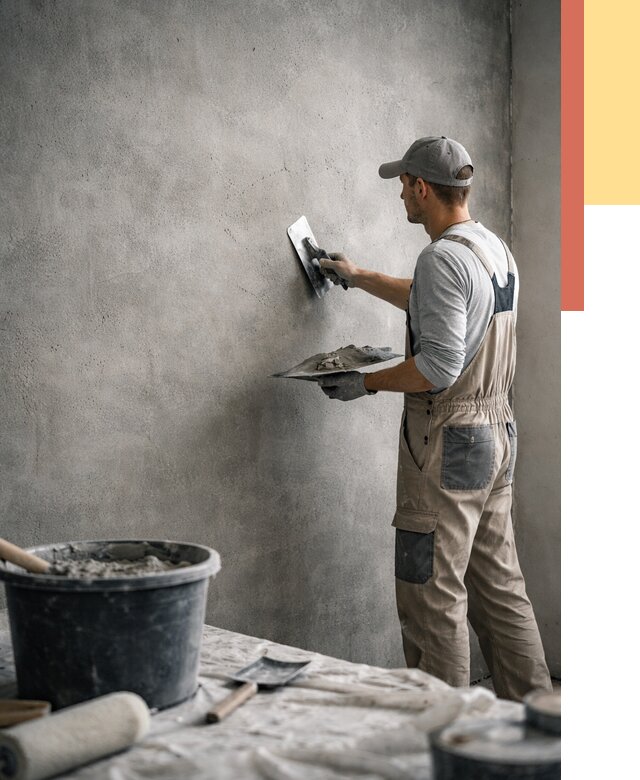 Декоративная штукатурка под бетон в Великом Новгороде от 2558 руб./м² — нанесение под ключ | ОТДЕЛОЧНИК-Влк