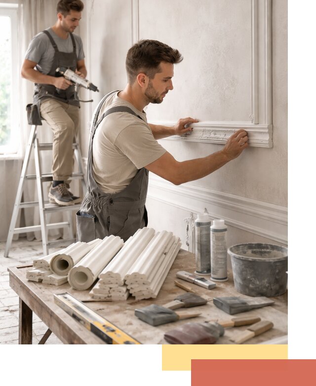 Монтаж лепнины на стены в Великом Новгороде профессионально и качественно