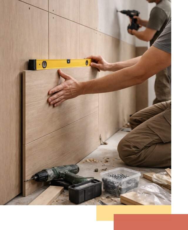 Профессиональный монтаж МДФ панелей на стены в Великом Новгороде