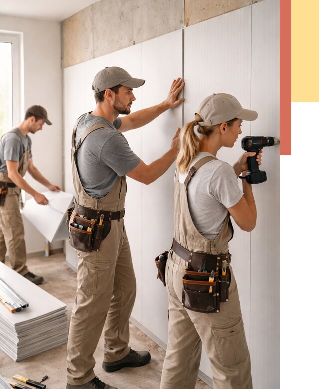 Монтаж ПВХ панелей на стены в Великом Новгороде от 460 руб/м2 — быстро и недорого | ОТДЕЛОЧНИК-Влк