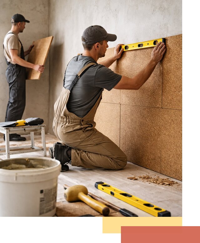 Монтаж пробковых панелей на стены в Великом Новгороде быстро и качественно