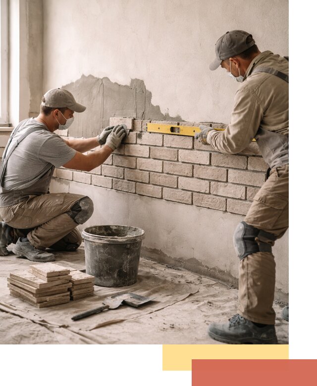 Монтаж декоративного кирпича профессионально в Великом Новгороде