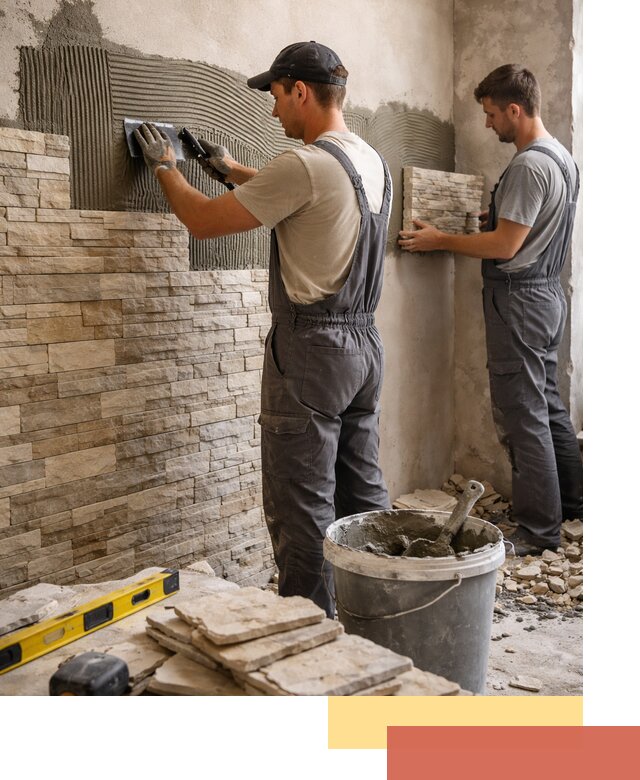 Монтаж искусственного камня в Великом Новгороде — облицовка стен и фасадов