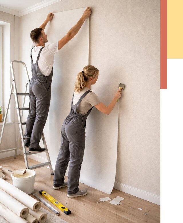 Поклейка флизелиновых обоев в Великом Новгороде от 6138 руб. | Быстро и недорого — ОТДЕЛОЧНИК-Влк