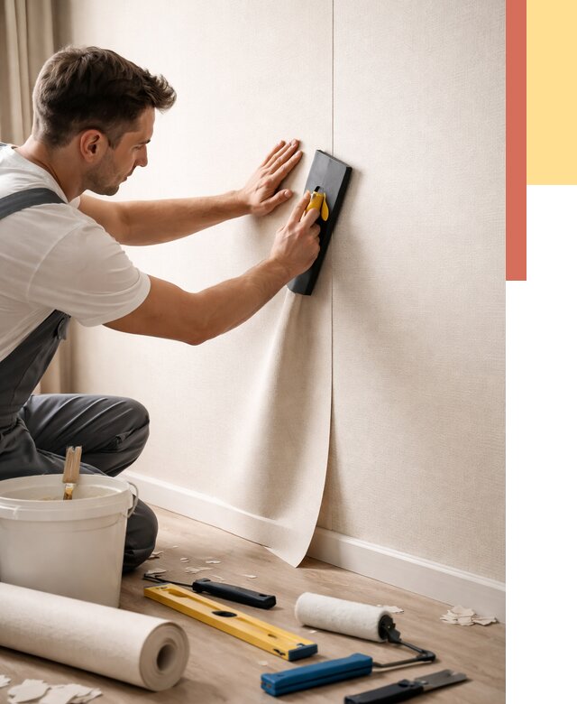 Поклейка виниловых обоев в Великом Новгороде от 4604 руб. | Быстро и недорого — ОТДЕЛОЧНИК-Влк