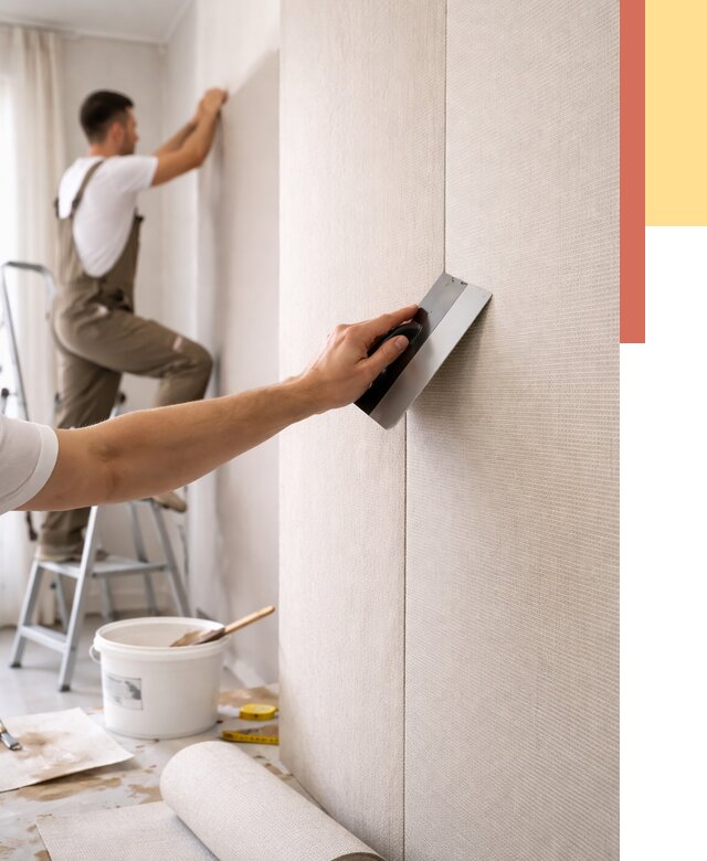 Поклейка текстильных обоев в Великом Новгороде от 4604 руб. под ключ | ОТДЕЛОЧНИК-Влк