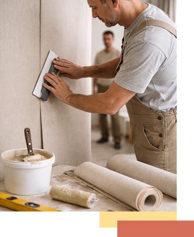 Поклейка текстильных обоев в Великом Новгороде профессионально и аккуратно