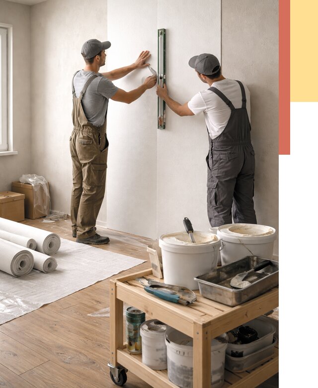 Поклейка стеклообоев в Великом Новгороде от 6650 руб. за м2 — быстро и недорого | ОТДЕЛОЧНИК-Влк