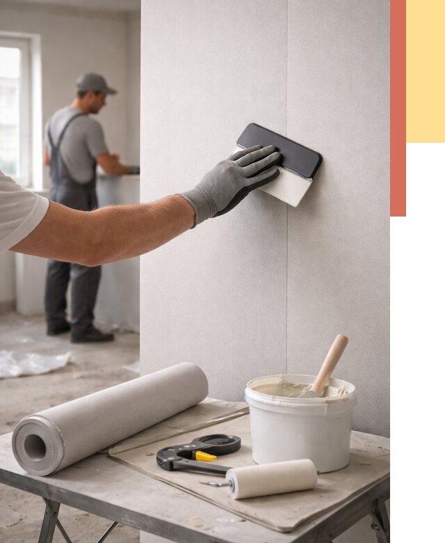 Поклейка обоев под покраску в Великом Новгороде от 3581 руб. за м2 | ОТДЕЛОЧНИК-Влк