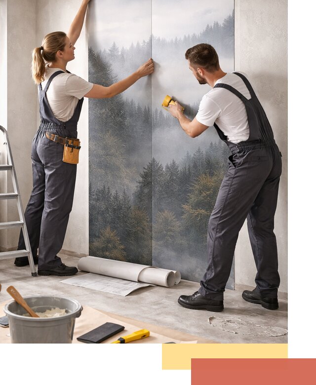 Поклейка фотообоев профессионально в Великом Новгороде под ключ