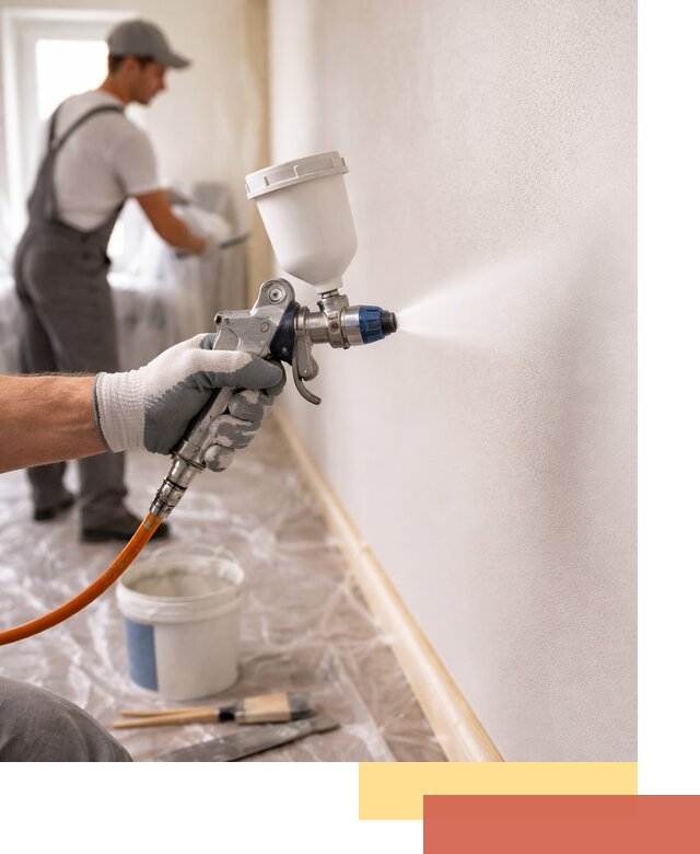 Покраска стен краскопультом в Великом Новгороде быстро и качественно