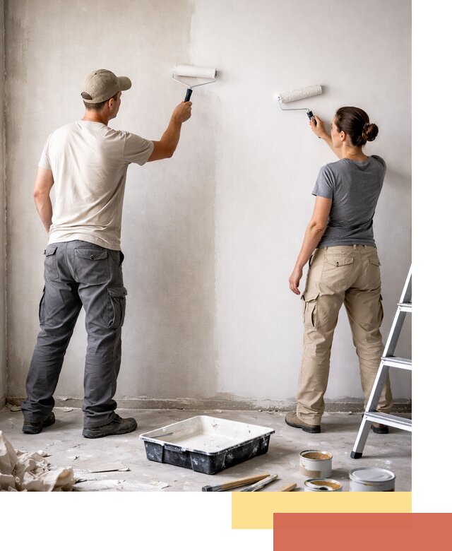 Окраска стен по стеклохолсту в Великом Новгороде качественно и долговечно