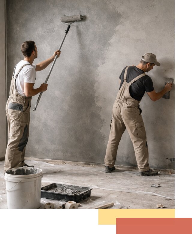 Покраска стен под бетон в Великом Новгороде профессионально и недорого