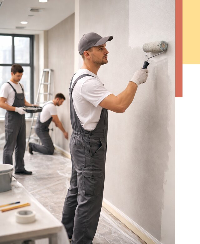 Покраска стен в офисе в Великом Новгороде от 8696 руб. — быстро и недорого | ОТДЕЛОЧНИК-Влк