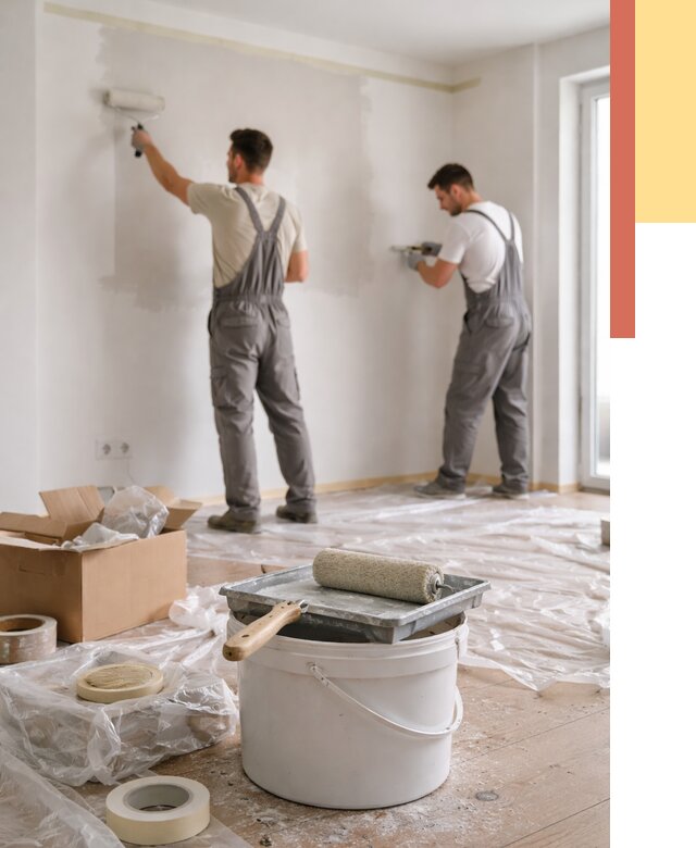 Покраска стен в квартире в Великом Новгороде от 2558 руб/м2 — быстро и недорого | ОТДЕЛОЧНИК-Влк