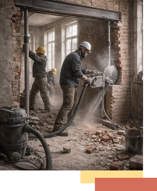 Прорезка проема в стене под дверной или оконный проем в Великом Новгороде