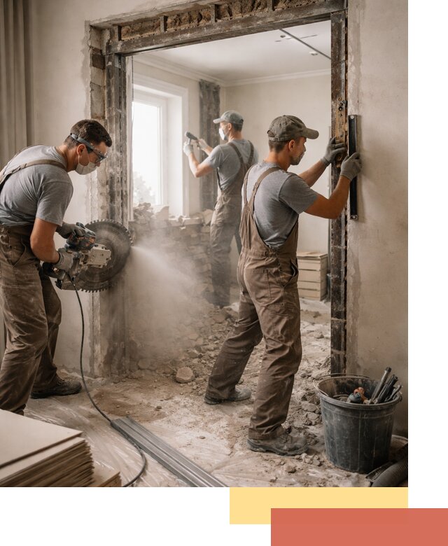 Расширение дверного проема под установку новой двери в Великом Новгороде