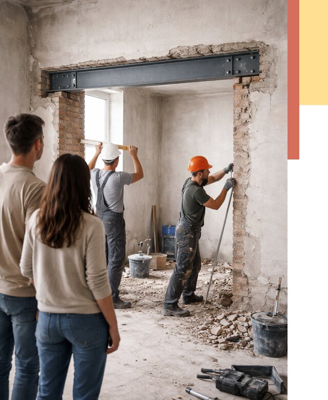 Усиление проема в стене в Великом Новгороде от 9719 руб. — усиление дверного проема металлоконструкцией | ОТДЕЛОЧНИК-Влк