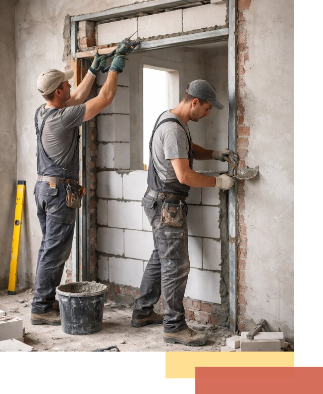 Закладка дверного проема под ключ в Великом Новгороде: демонтаж, монтаж, отделка