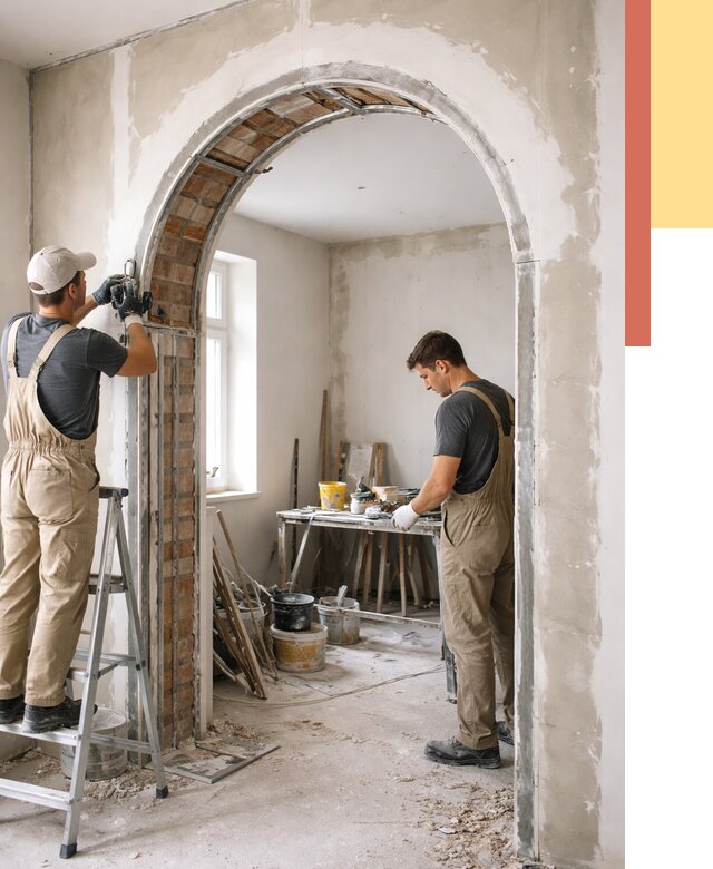 Устройство арочного проема в Великом Новгороде от 9719 руб. под ключ — быстро и недорого | ОТДЕЛОЧНИК-Влк