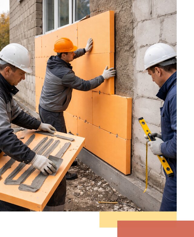 Утепление фасада пеноплексом под ключ в Великом Новгороде
