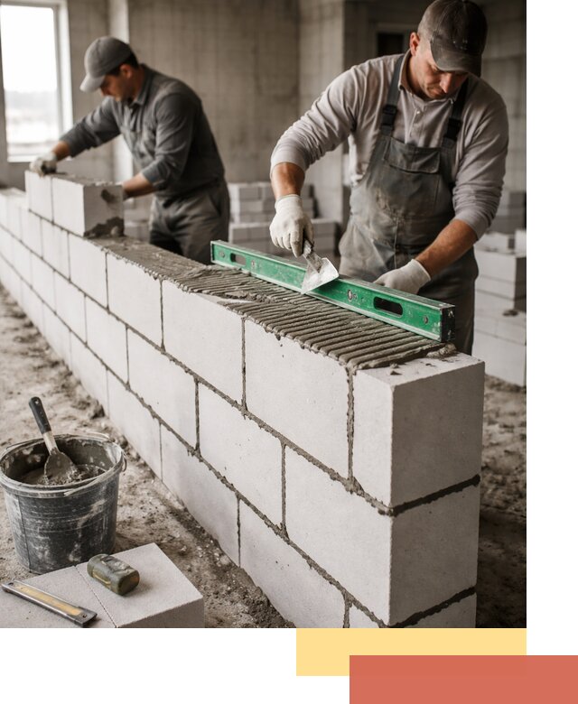 Кладка перегородок из газобетона в Великом Новгороде быстро и качественно