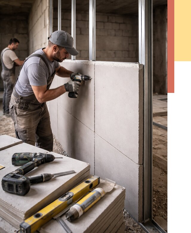 Кладка влагостойких перегородок ПГП в Великом Новгороде от 1228 руб. под ключ | ОТДЕЛОЧНИК-Влк