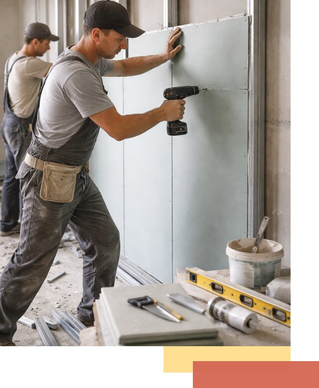 Кладка влагостойких перегородок ПГП в Великом Новгороде