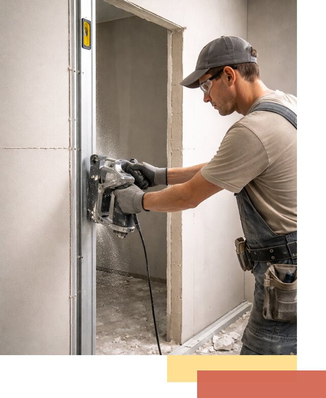 Устройство дверного проема в перегородке в Великом Новгороде