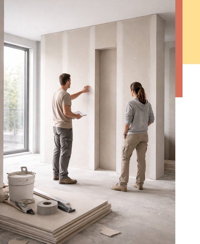 Зонирующая перегородка из гипсокартона в Великом Новгороде от 2864 руб. под ключ | ОТДЕЛОЧНИК-Влк