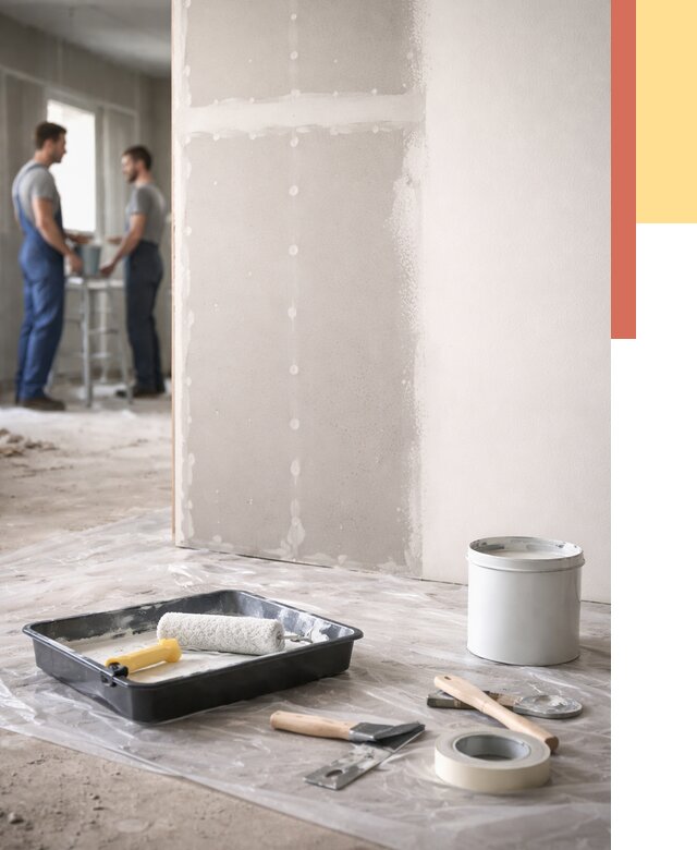 Покраска перегородок из гипсокартона в Великом Новгороде от 4604 руб. под ключ | ОТДЕЛОЧНИК-Влк