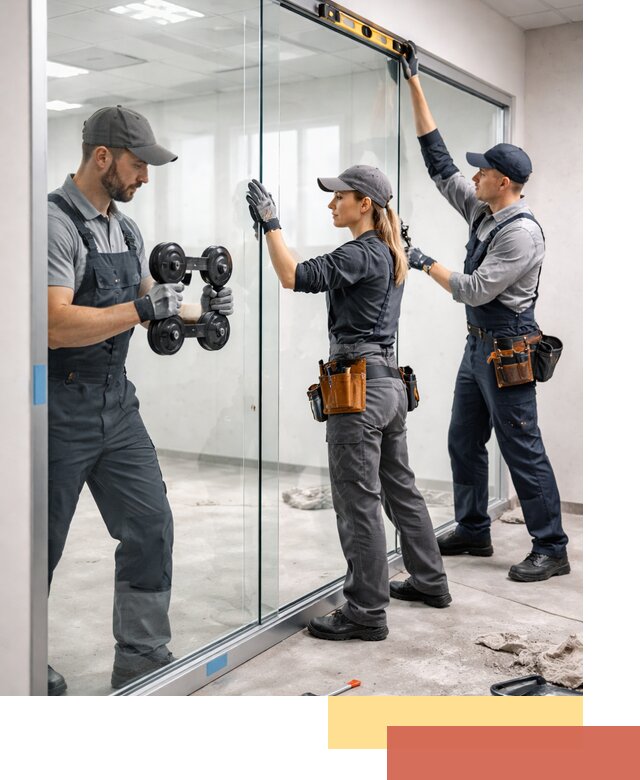 Профессиональный монтаж стеклянных перегородок в Великом Новгороде