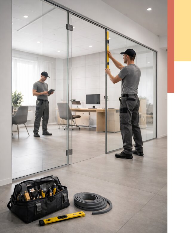 Цельностеклянные перегородки под ключ в Великом Новгороде от 9719 руб. — монтаж и цены | ОТДЕЛОЧНИК-Влк