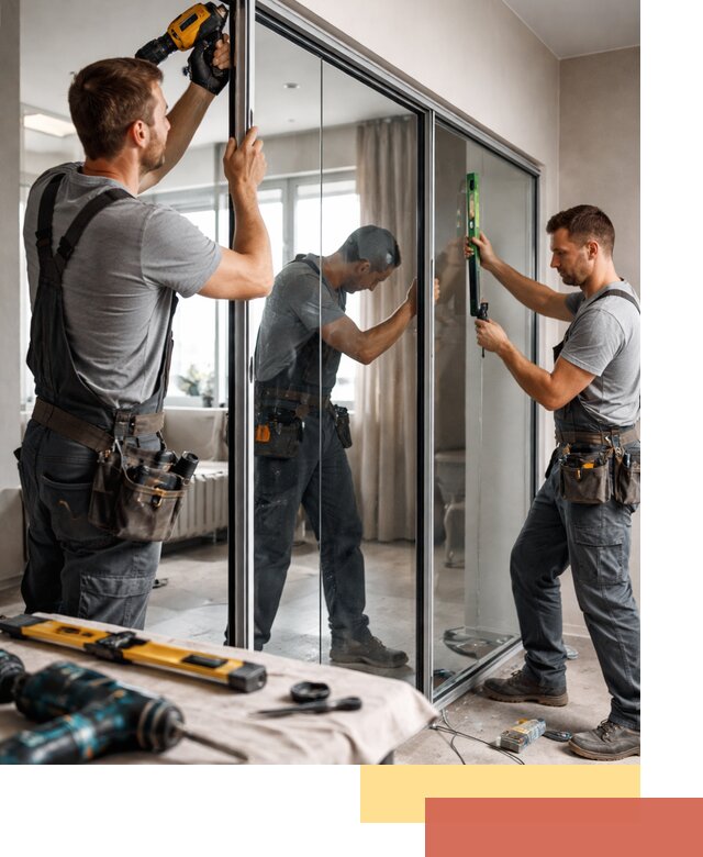 Каркасные стеклянные перегородки под ключ в Великом Новгороде