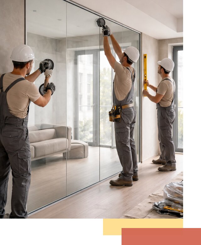 Перегородки из закаленного стекла в Великом Новгороде для офисов и квартир