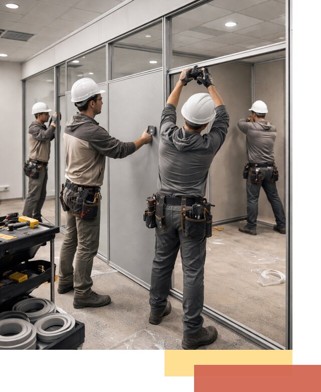 Мобильные офисные перегородки под ключ в Великом Новгороде