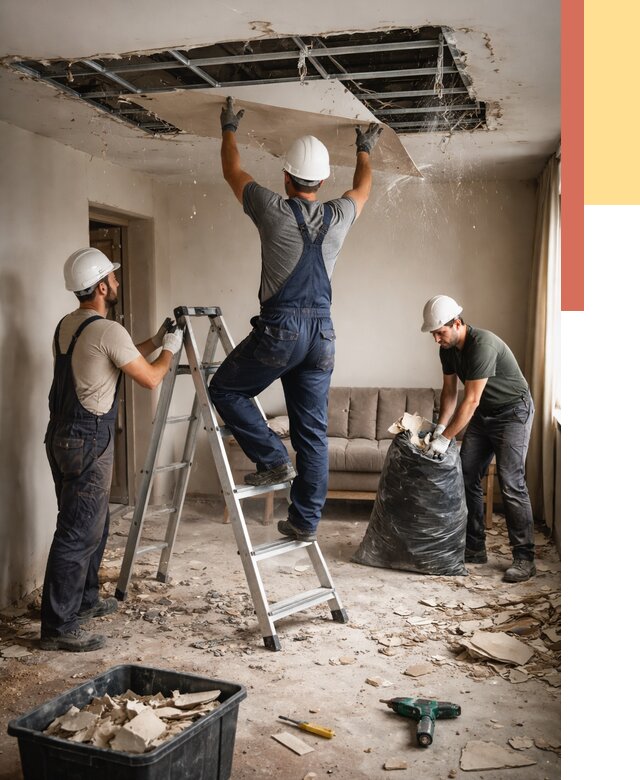 Демонтаж гипсокартонного потолка в Великом Новгороде от 430 руб. за м2 — ОТДЕЛОЧНИК-Влк