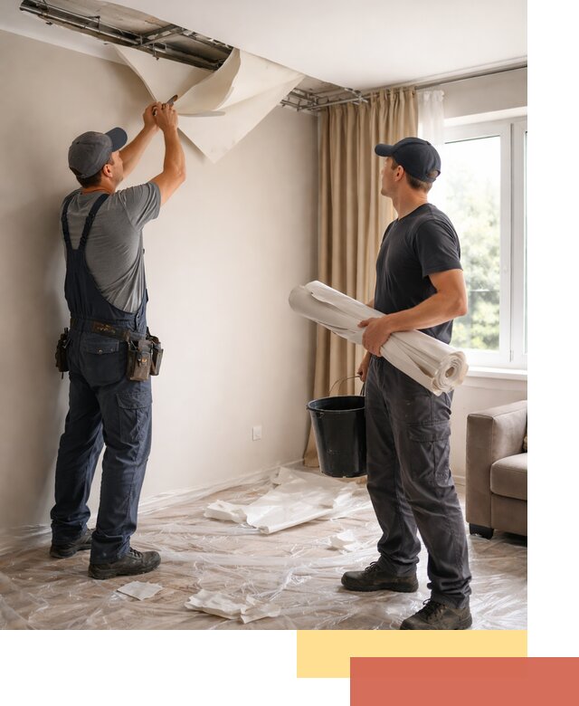 Демонтаж натяжного потолка в Великом Новгороде быстро и аккуратно