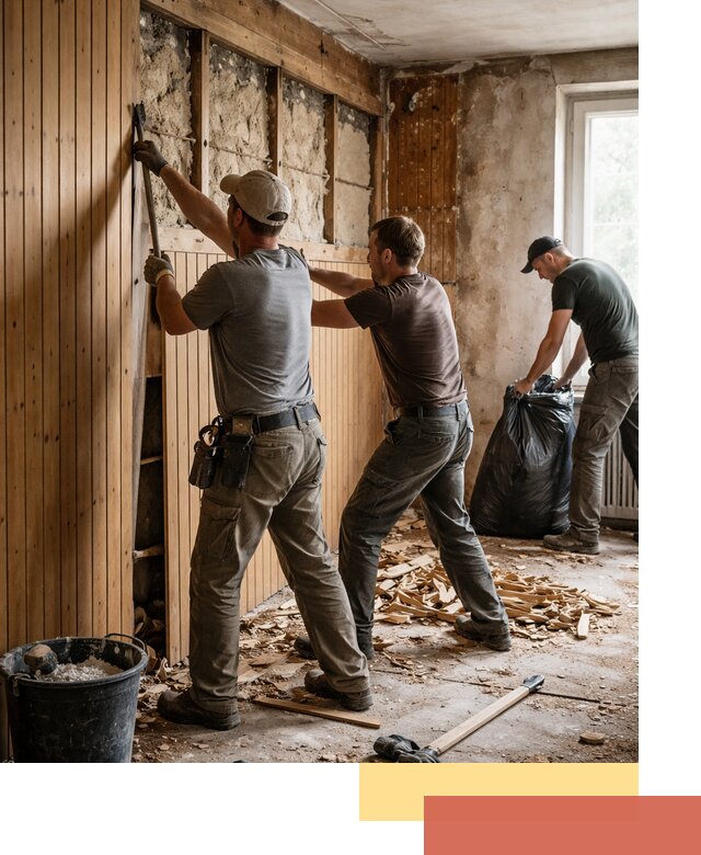 Демонтаж вагонки и вывоз материалов в Великом Новгороде